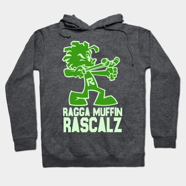 RaggaMuffinRascalz green Hoodie by Dedos The Nomad